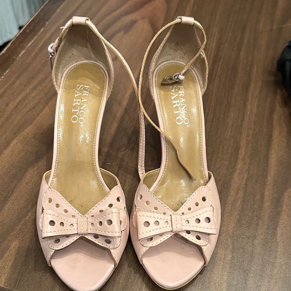 Franco Sarto Blush Pink Heeled Sandals